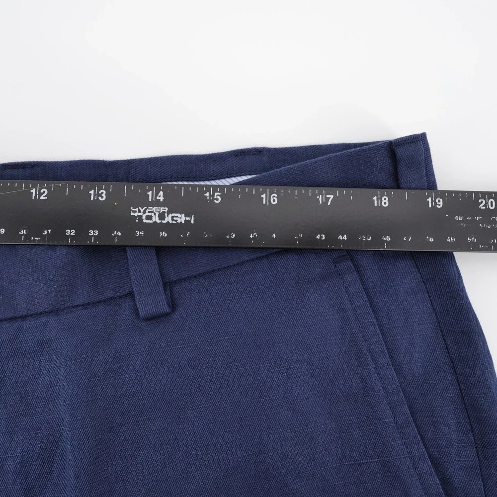Brooks Brothers Clark Baird McNutt Irish Linen Chino Pants Navy Mens 38x30